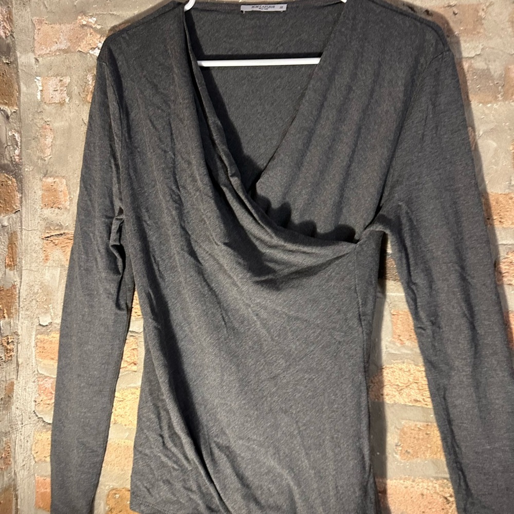 MM Lafleur Heather Gray Knit Top